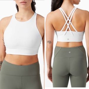 Lululemon Energy Bra High Neck Long Line *Medium Support, B-D Cup Ribbed Sz 10